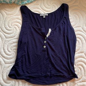 navy blue crop tank top